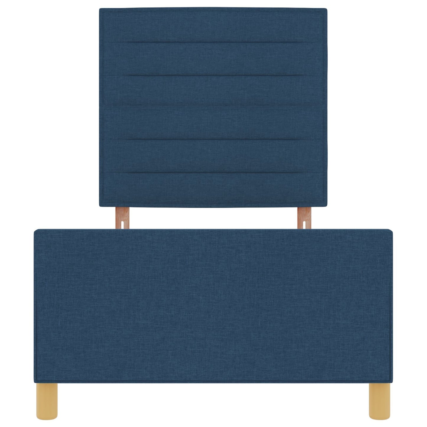 Bedframe Blauw 90X200 Cm Stof Crème