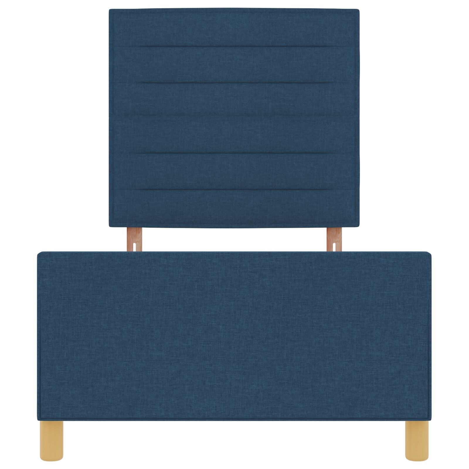 Bedframe Blauw 90X200 Cm Stof Crème