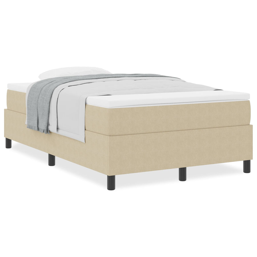Boxspring Bed Met Matras Lichtgroen Grijs Klein Tweepersoons Corduroy Stof
