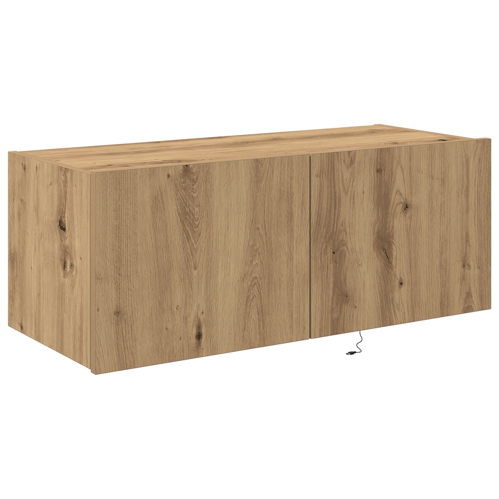 Tv Wandkast Met Led-Verlichting Artisan Eiken 80X35X31 Cm