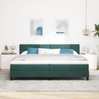 Boxspringbed 200x200 cm donkergroen fluweel