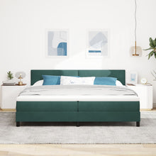Boxspringbed Met Matras Donkergroen 200X200 Cm Velvet Blauw