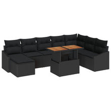 Tuinbank Set Set Van 9 Grijs Rattan Tuin Hoekbank Rechthoekig