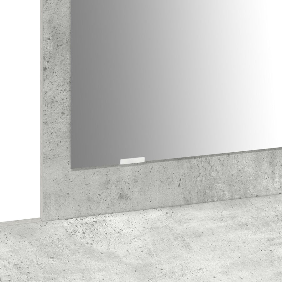 Wandgemonteerde Kaptafel 100 x 40 x 70 cm Beton grijs zonder LED