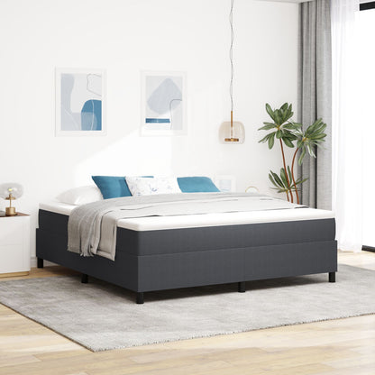 Boxspringbed Super King Corduroy Stof Donkergrijs 180 x 200 cm