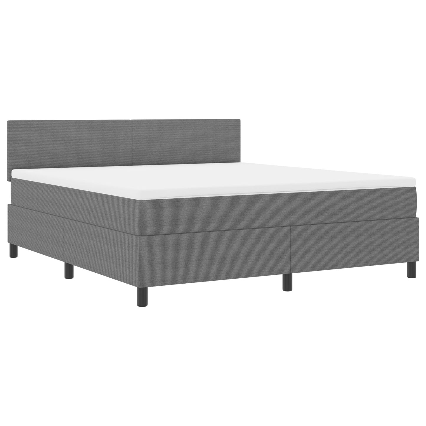 Boxspringbed Met Matras Licht Grijs Super King Corduroy Stof