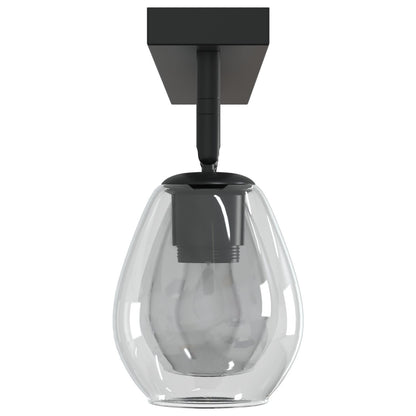 Plafondlamp Met Verstelbare Glazen Lampenkap Anthraciet E27 4