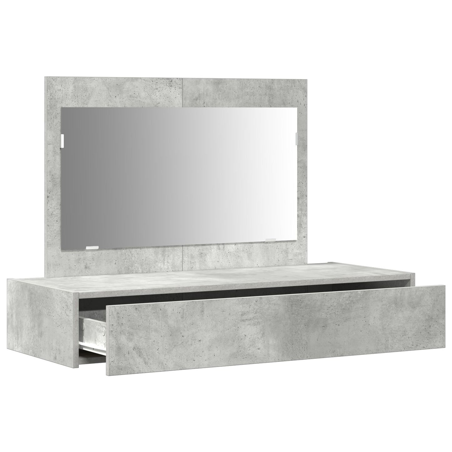 Wandgemonteerde Kaptafel 100 x 40 x 70 cm Beton grijs zonder LED