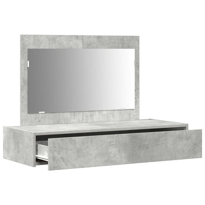 Wandgemonteerde Kaptafel 100 x 40 x 70 cm Beton grijs zonder LED