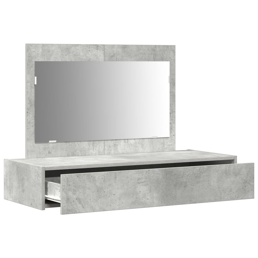 Wandgemonteerde Kaptafel 100 x 40 x 70 cm Beton grijs zonder LED