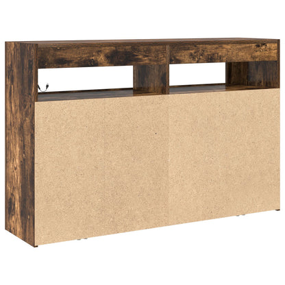 Dressoir Samengesteld Hout 116 X 30 X 75 Cm Gerookt Eiken