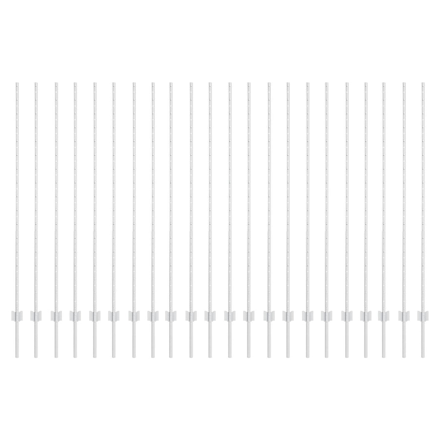 Hekposts 44 stuks U-Channel Zilver 200 cm Staal