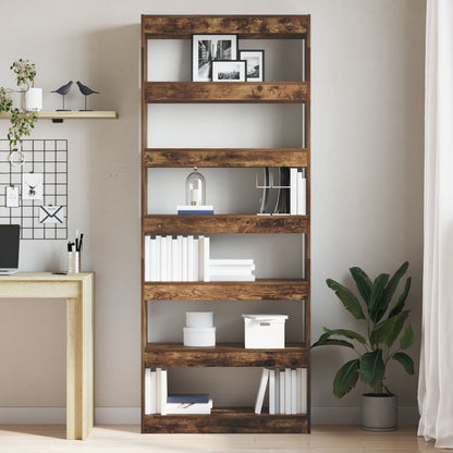 Gerookte Eiken Boekenkast Gerookt Eiken Hout 80 X 30 X 198 Cm