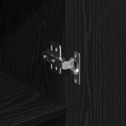 Dressoir Zwart Eiken 69,5X34X90 Cm Geengineerd Hout