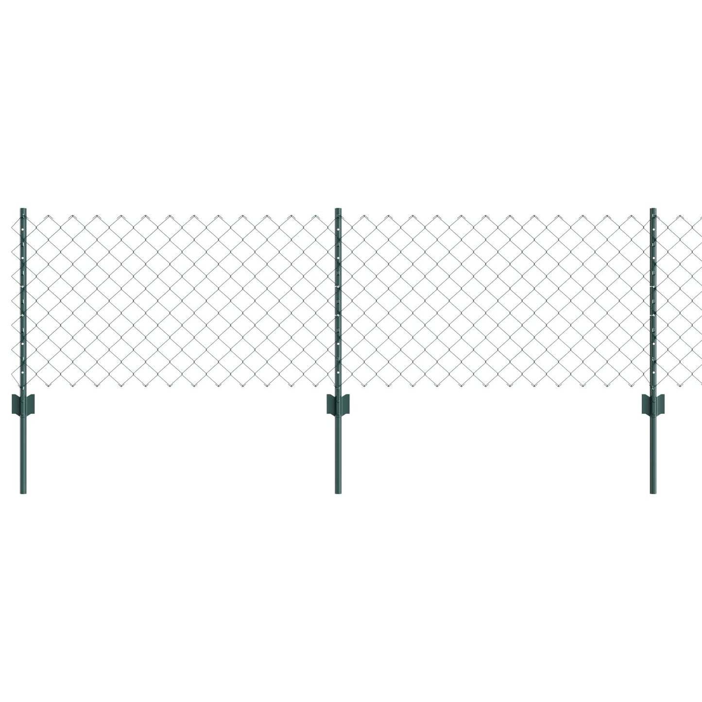 Kettinglinkhek Met 10 U-Posten Groen 0.6X10 M Staal