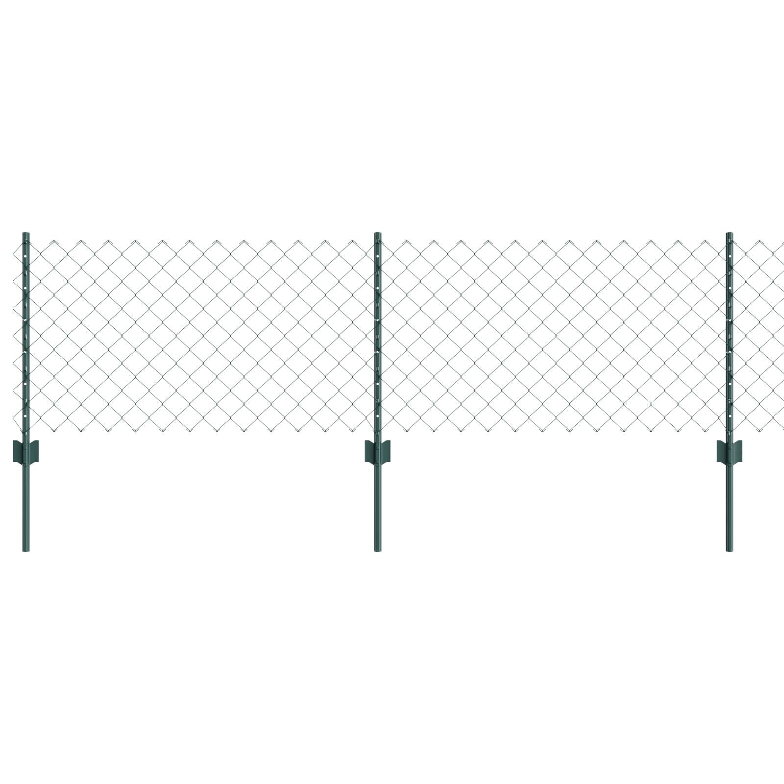 Kettinglinkhek Met 10 U-Posten Groen 0.6X10 M Staal