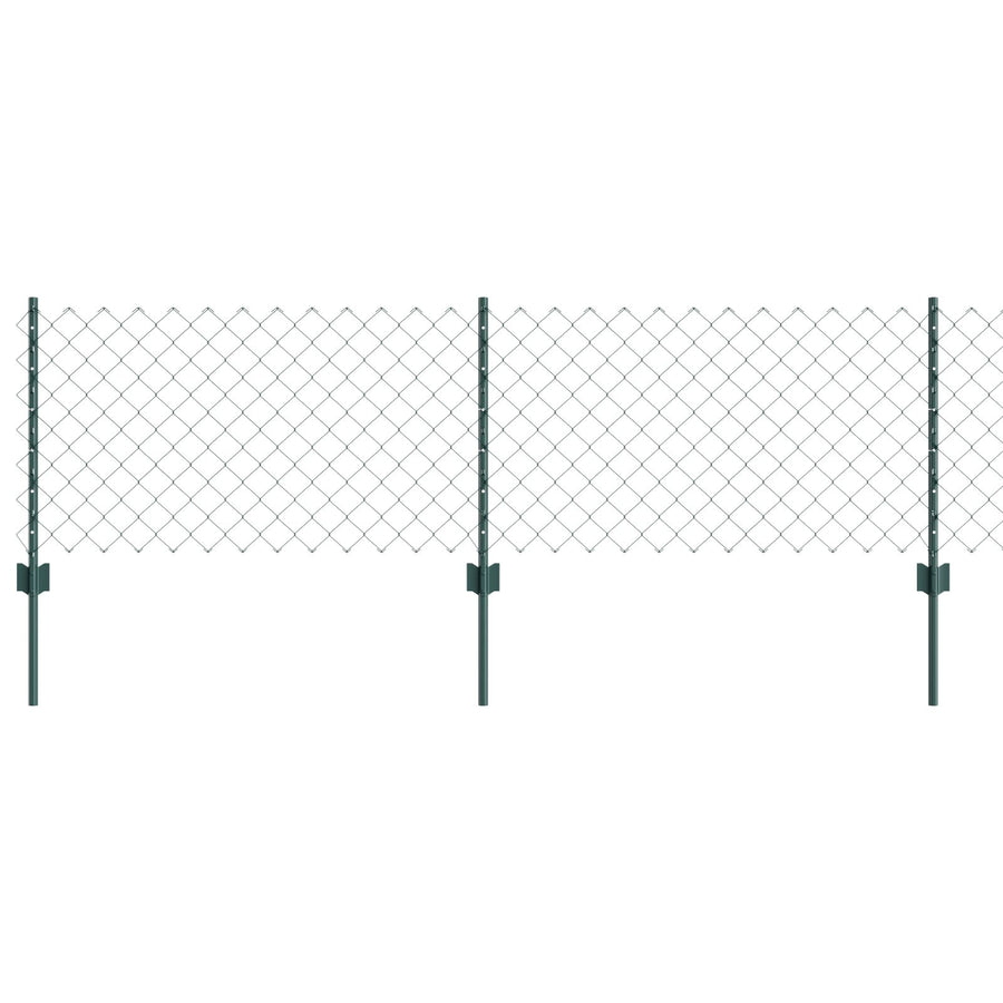 Kettinglinkhek Met 10 U-Posten Groen 0.6X10 M Staal
