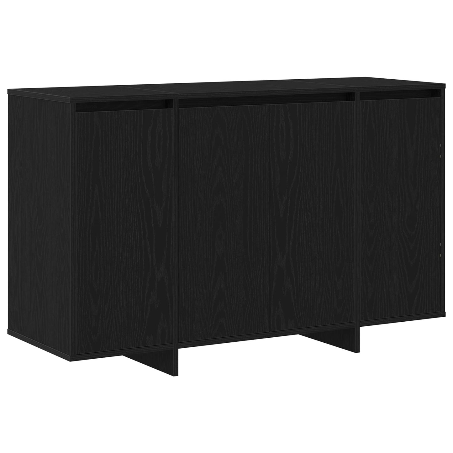 Zwart Eiken Sideboard Zwart Eiken Hout 120 X 41 X 75 Cm
