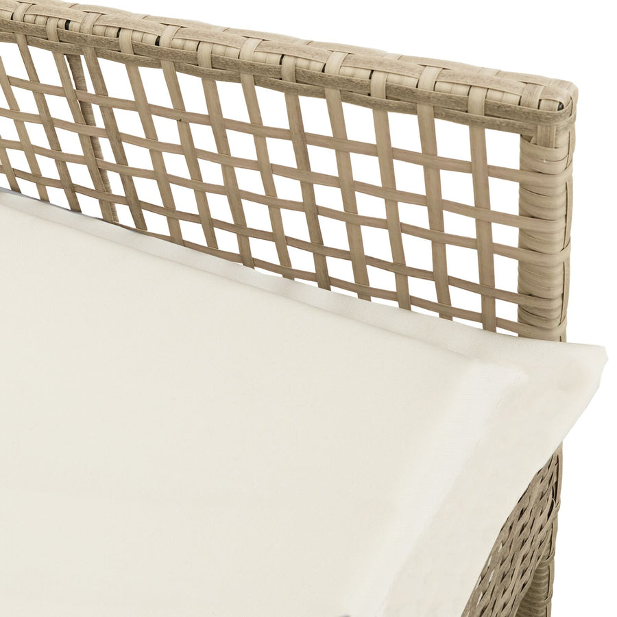 Tuinstoelen 2 Stuks Met Kussens Poly Rattan Gemengd beige en crème