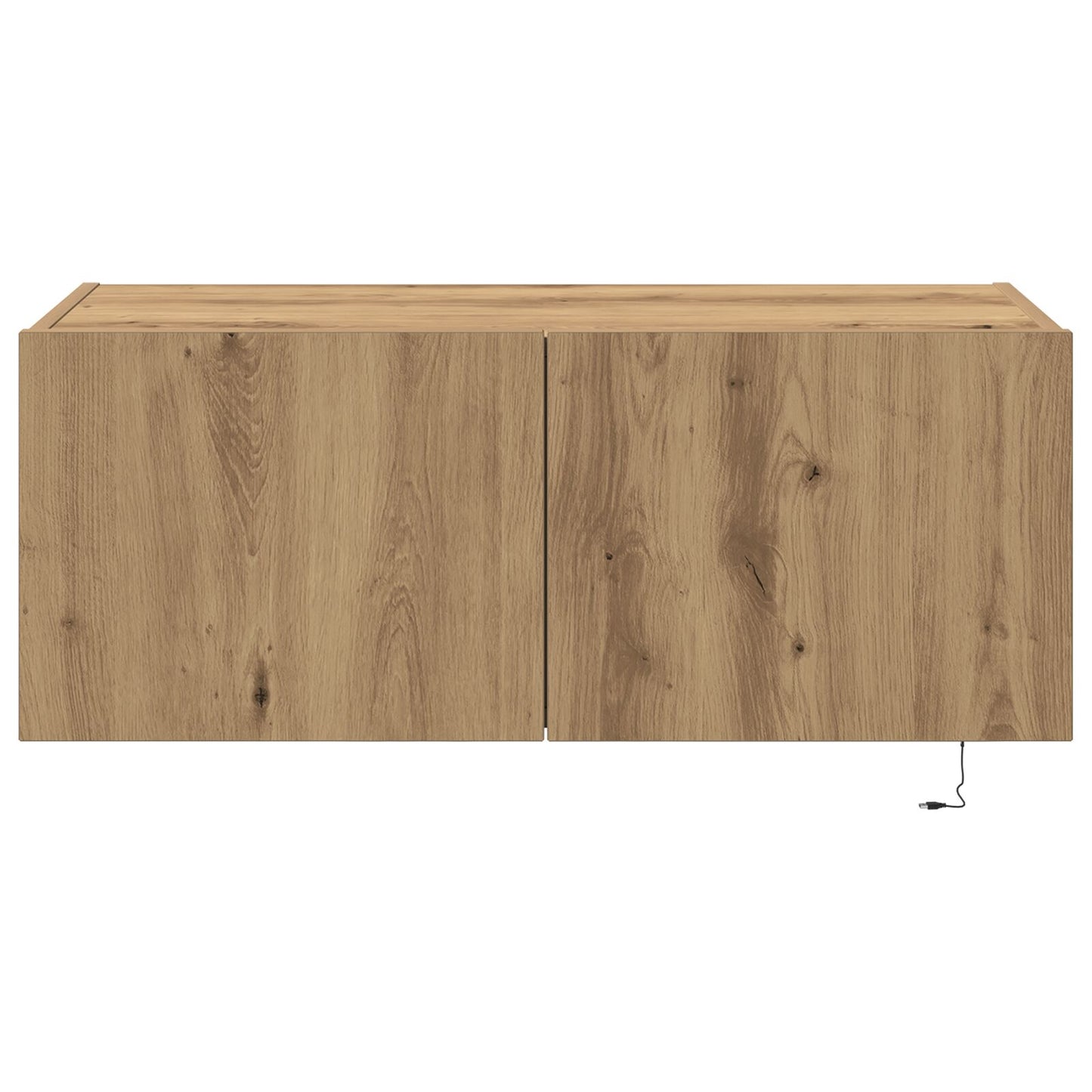 Tv Wandkast Met Led-Verlichting Artisan Eiken 80X35X31 Cm