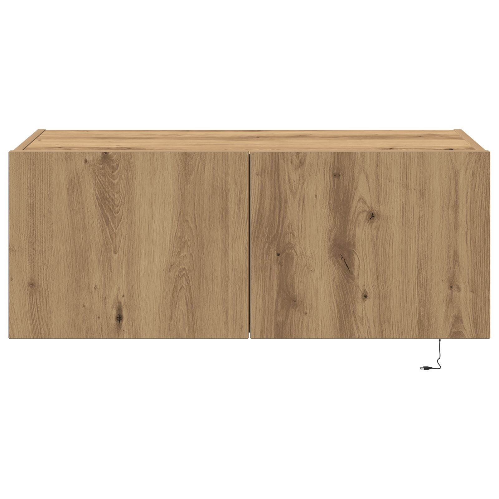 Tv Wandkast Met Led-Verlichting Artisan Eiken 80X35X31 Cm