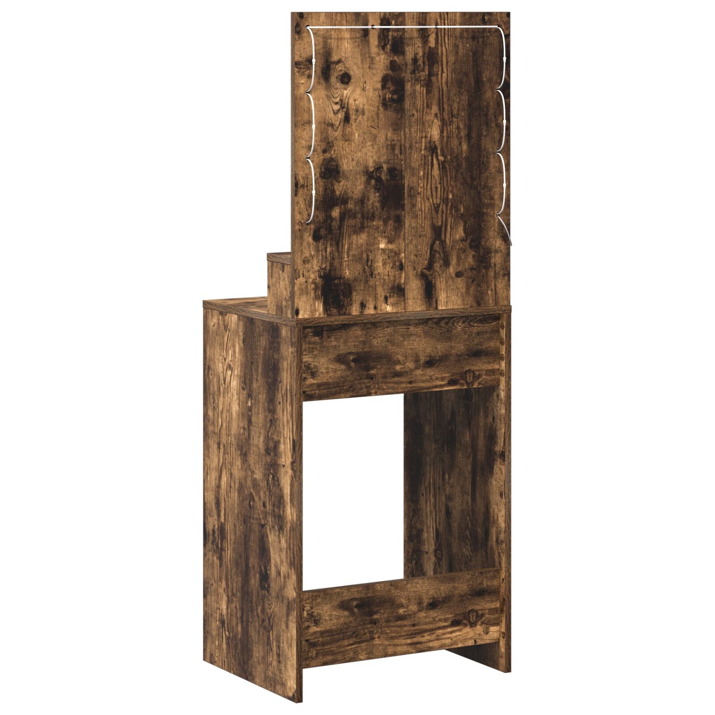 Kaptafel Met Led-Verlichting - - Gerookt eiken 50 x 41 x 135 cm