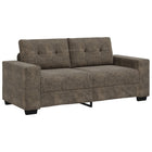 Loveseat with Cushion Dark Grey Faux Leather