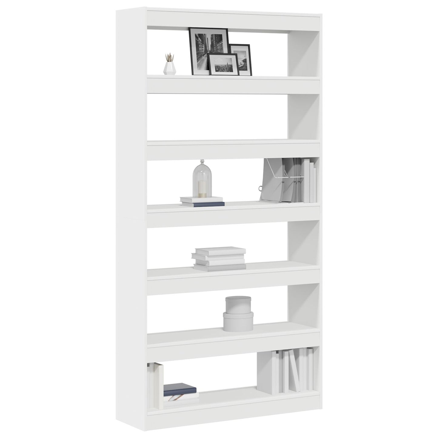 Witte Boekenplank Wit Bewerkt Hout 100 X 30 X 198 Cm Planken