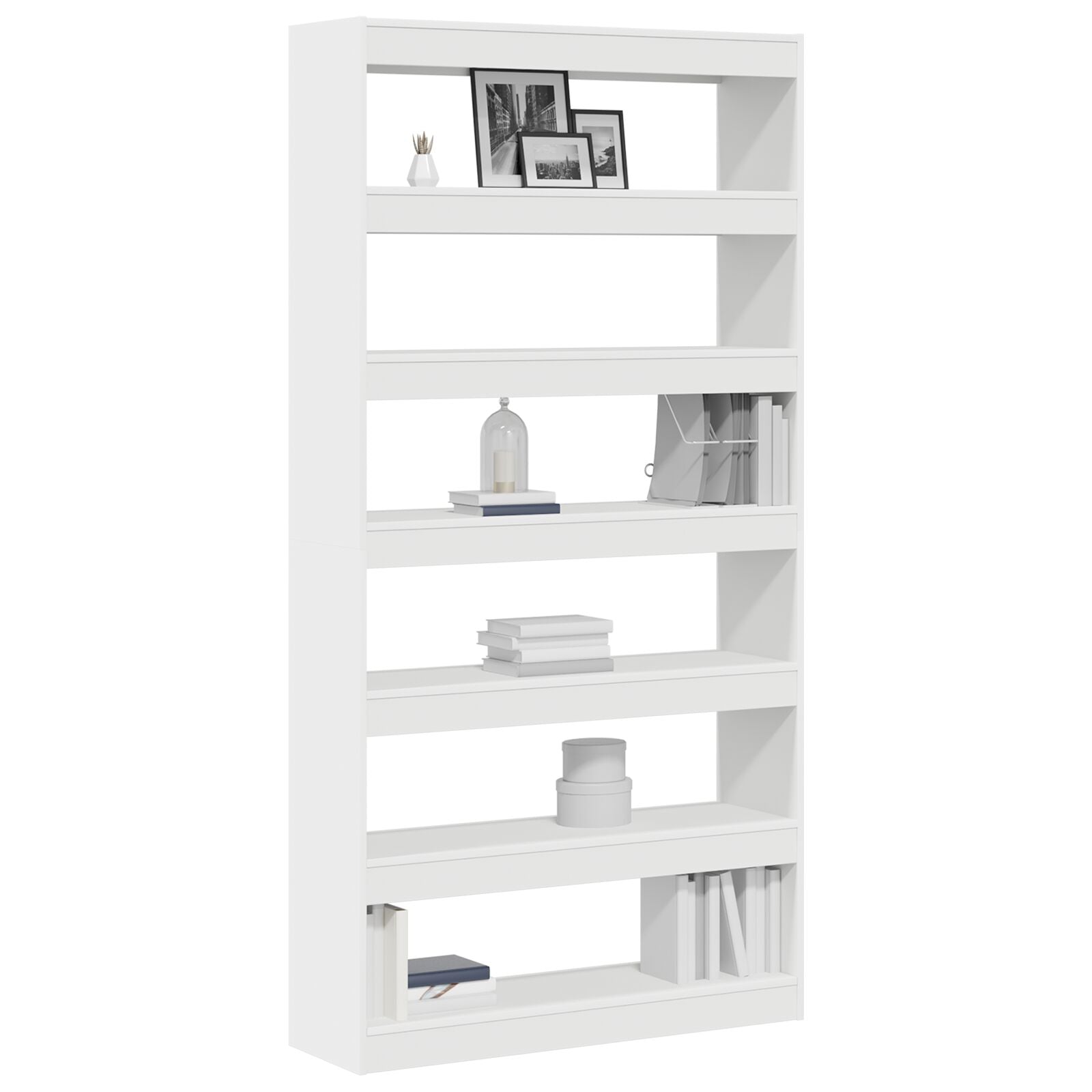 Witte Boekenplank Wit Bewerkt Hout 100 X 30 X 198 Cm Planken
