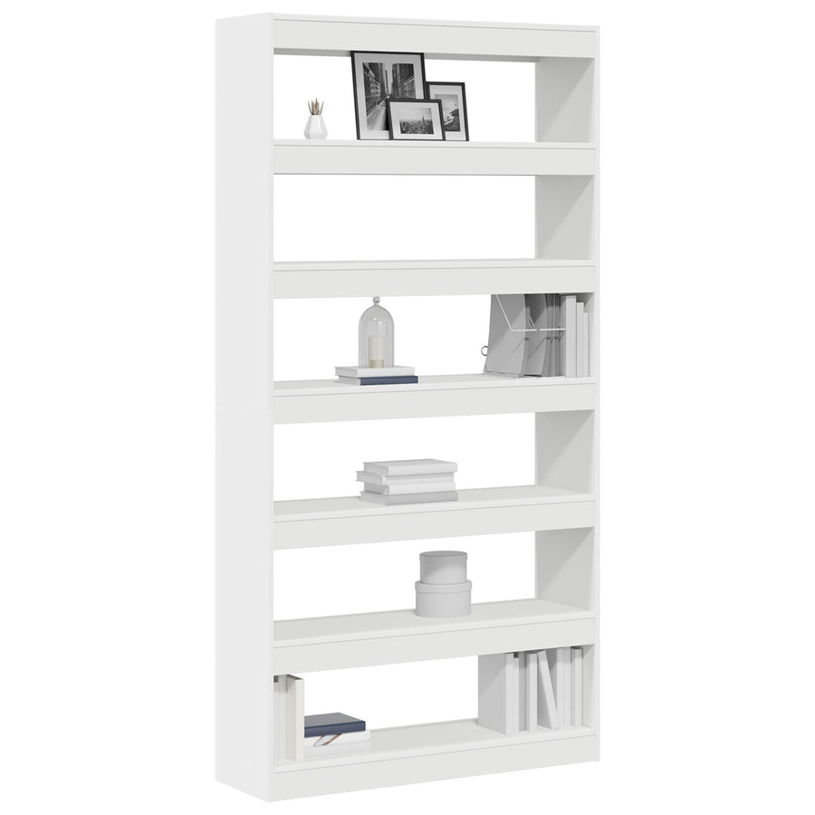 Witte Boekenplank Wit Bewerkt Hout 100 X 30 X 198 Cm Planken