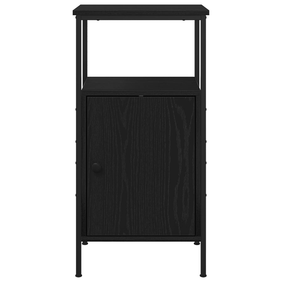 Nachtkastjes 2 Stuks 41X31X80 Cm Geengineerd Hout Zwart eiken