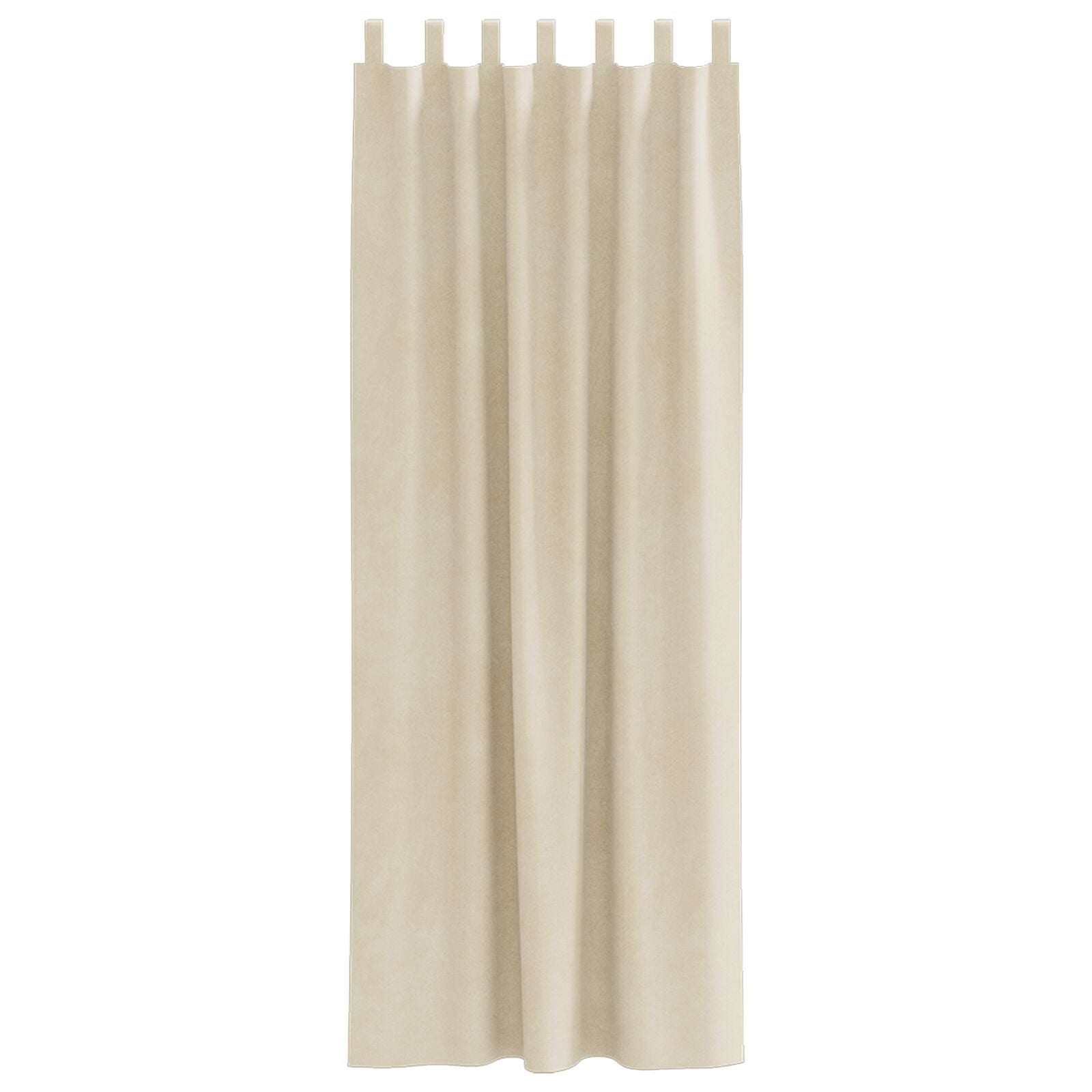 Blackout Gordijnen Met Hanglussen 2 Stuks Velvet Crème 140 x 260 cm met ophanglussen