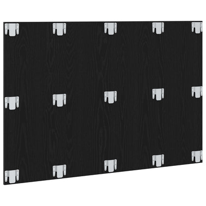 Bed Hoofdbord 120X1,5X80 Cm Gegalvaniseerd Hout Zwart eiken