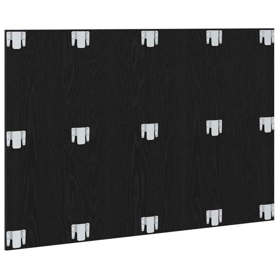 Bed Hoofdbord 120X1,5X80 Cm Gegalvaniseerd Hout Zwart eiken