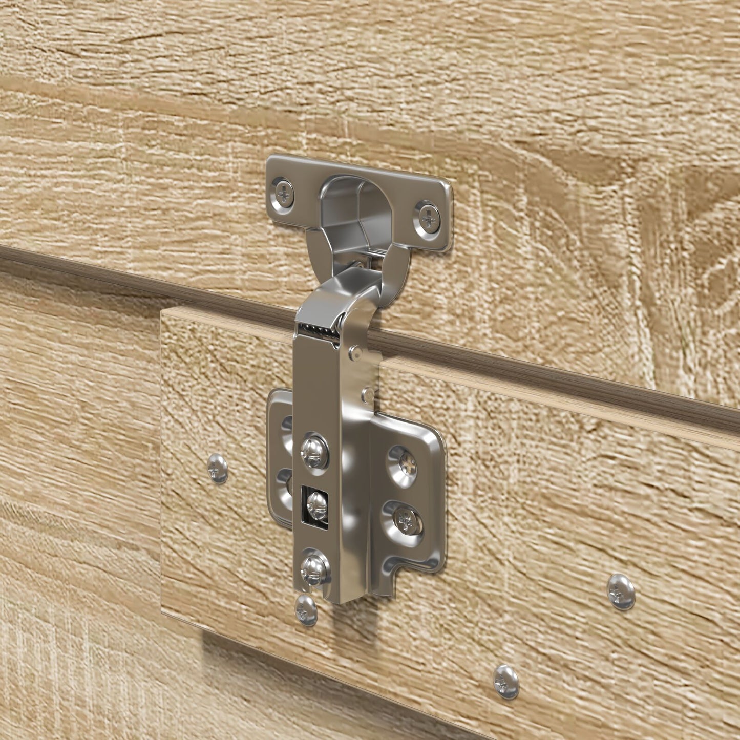 Bed Frame Bewerkt Hout Tweepersoons Duurzaam Sonoma Eiken 140 x 200 cm