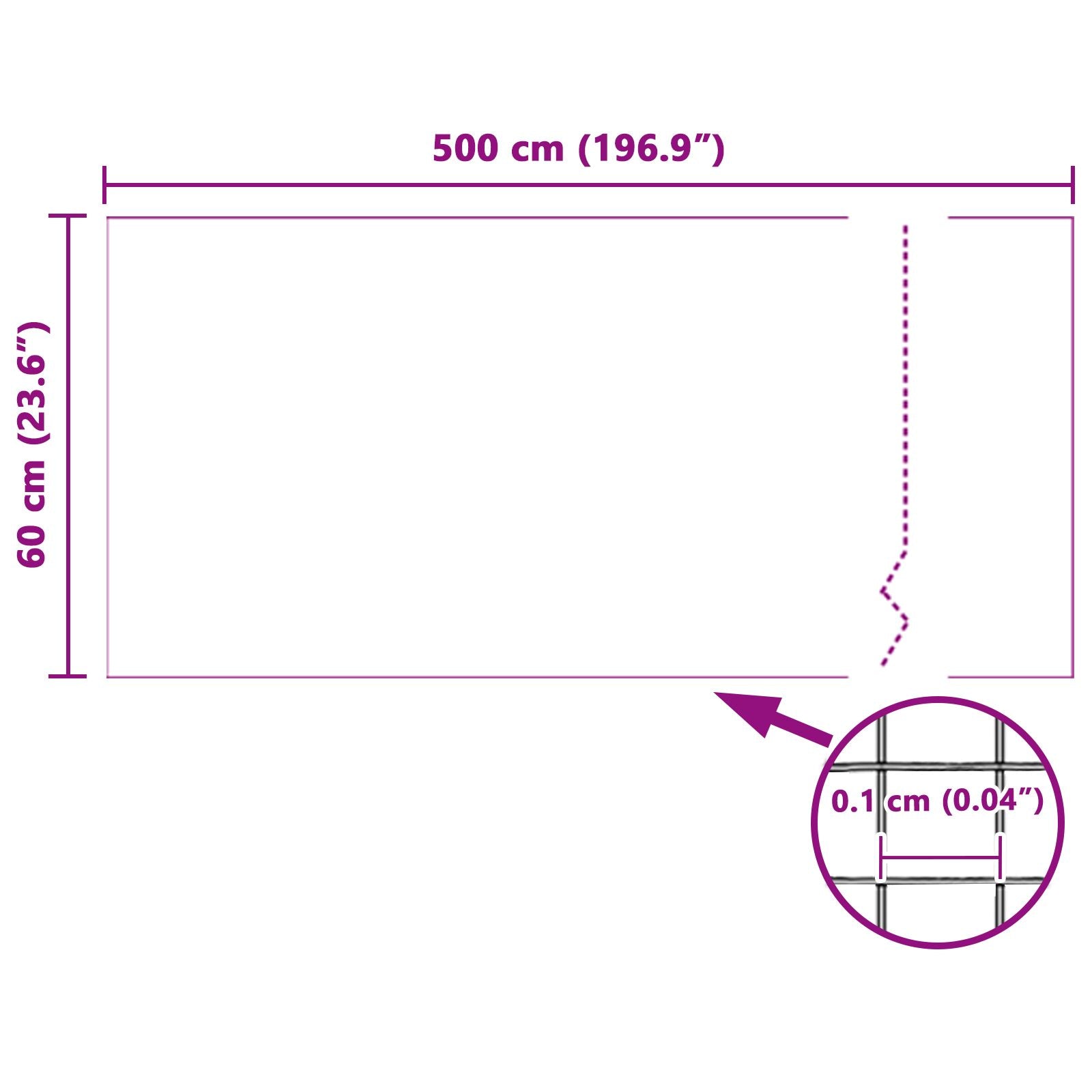Insectengaas Scherm Glasvezel Wit 60 x 500 cm