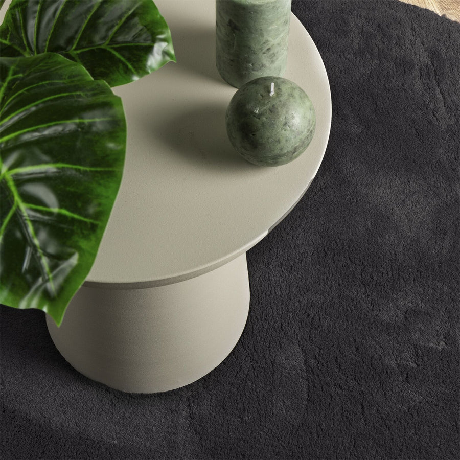 Vloerkleden Polyester Decoratieve Inzetstukken Zwart 100 x 200 cm Ovaal-golfrand