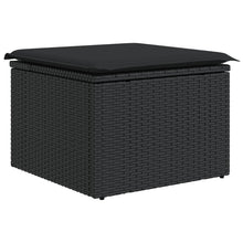 8-Delige Tuin Sofa Set Met Kussens Zwart Poly Rattan