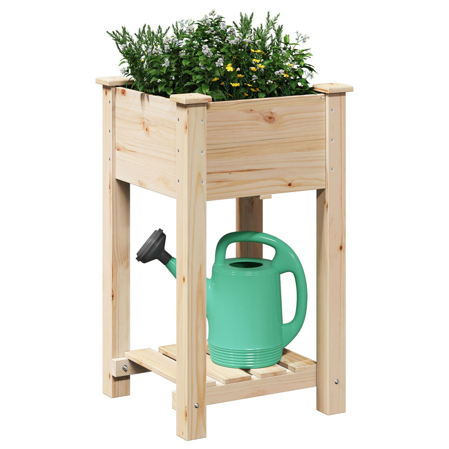 Tuinbak Met Plank 45X45X76 Cm Massief Vurenhout 45 x 45 x 76.5 cm