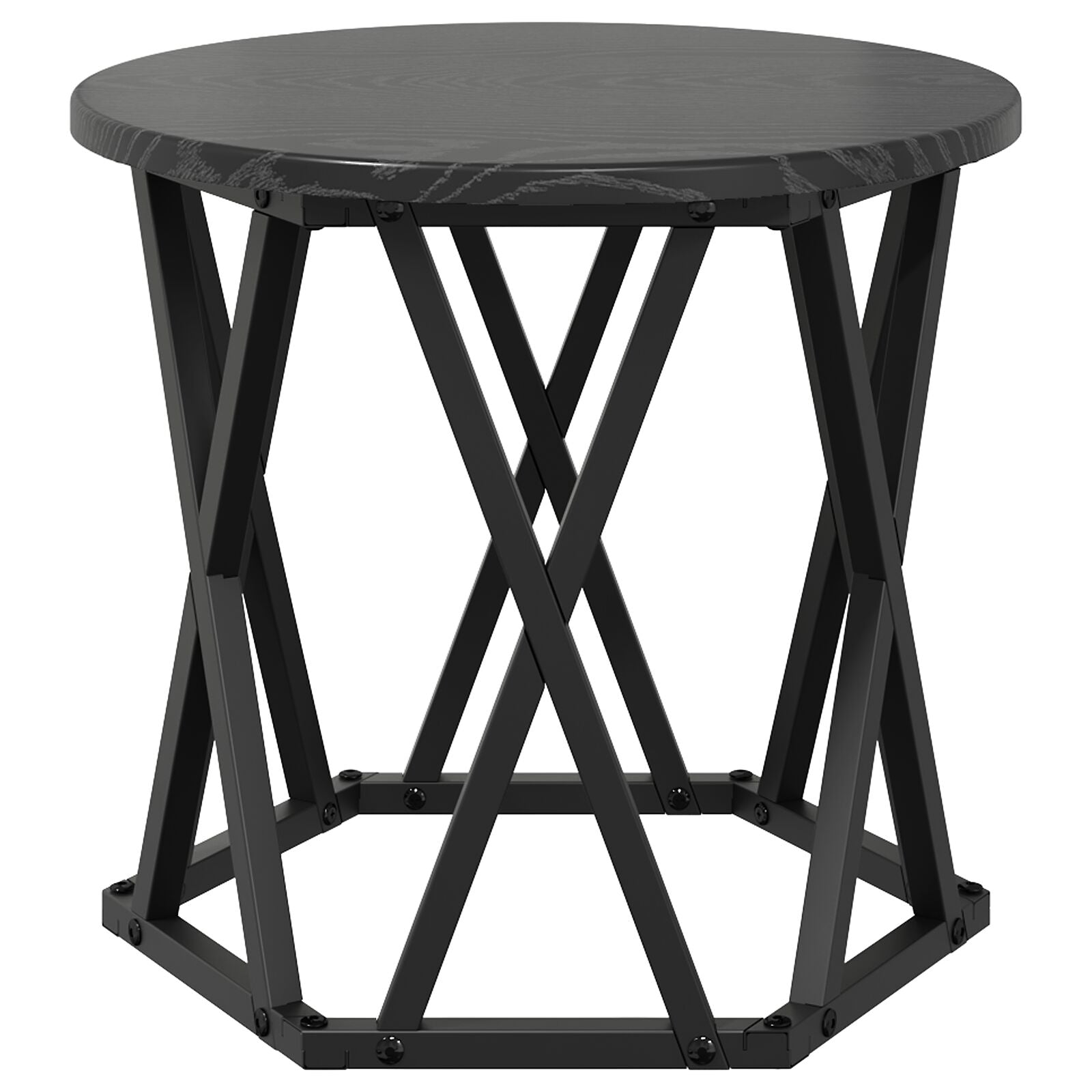 Bijzettafels In Een Set Van 3 - Fineer Zwart eiken