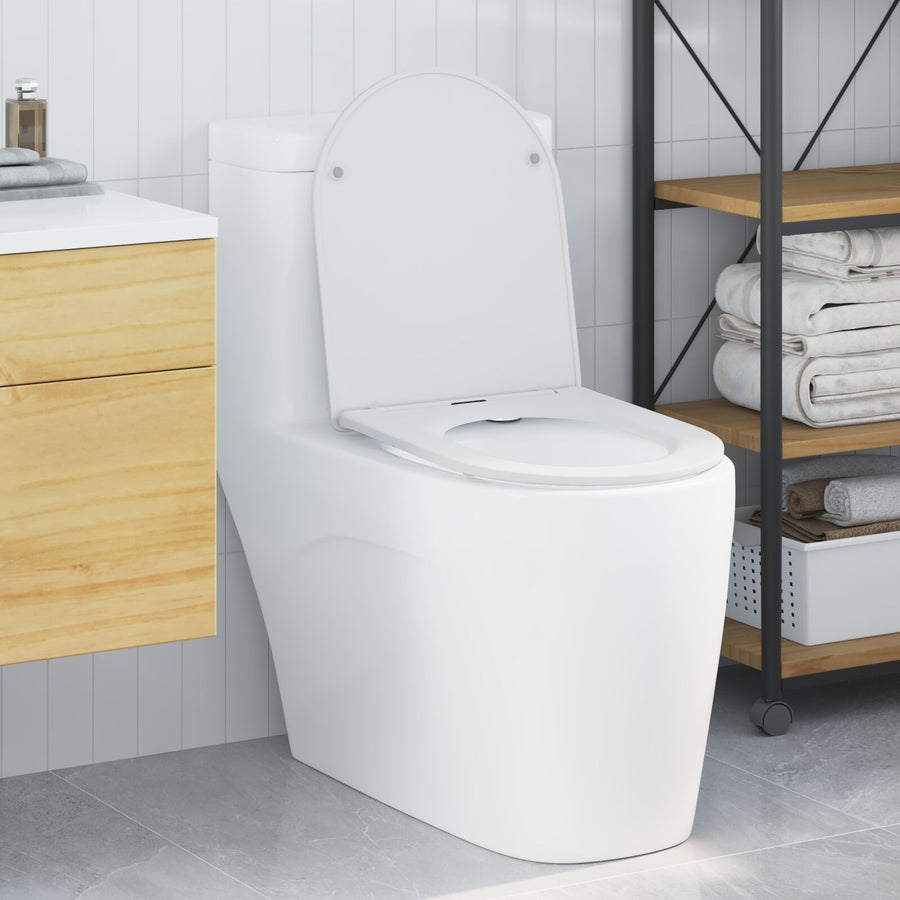 Snelle Ontgrendel Toiletbril Met Soft Close Duroplast Wit
