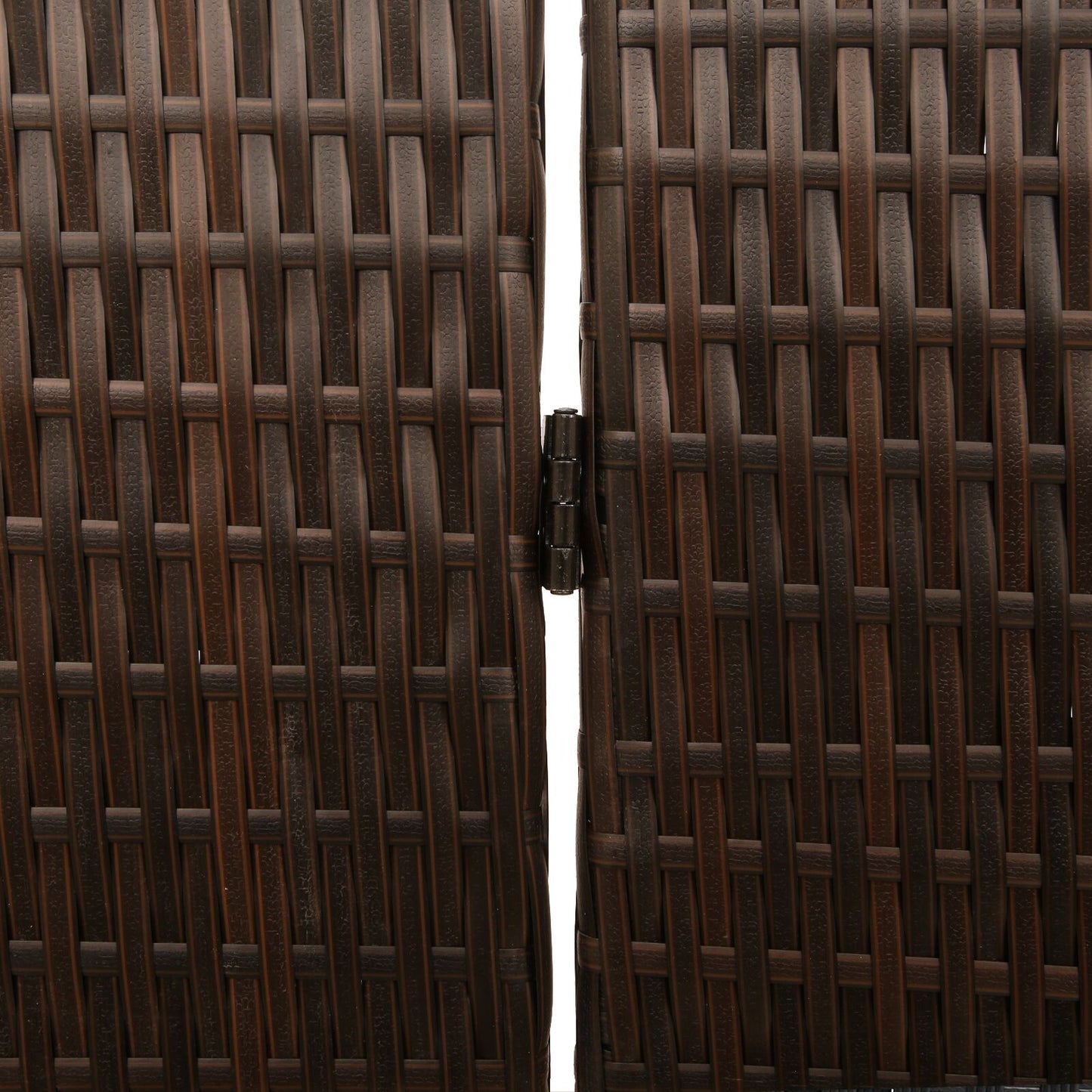 Kamerscherm Vouwbaar 195X Poly Rattan 180 cm Bruin 4 panelen