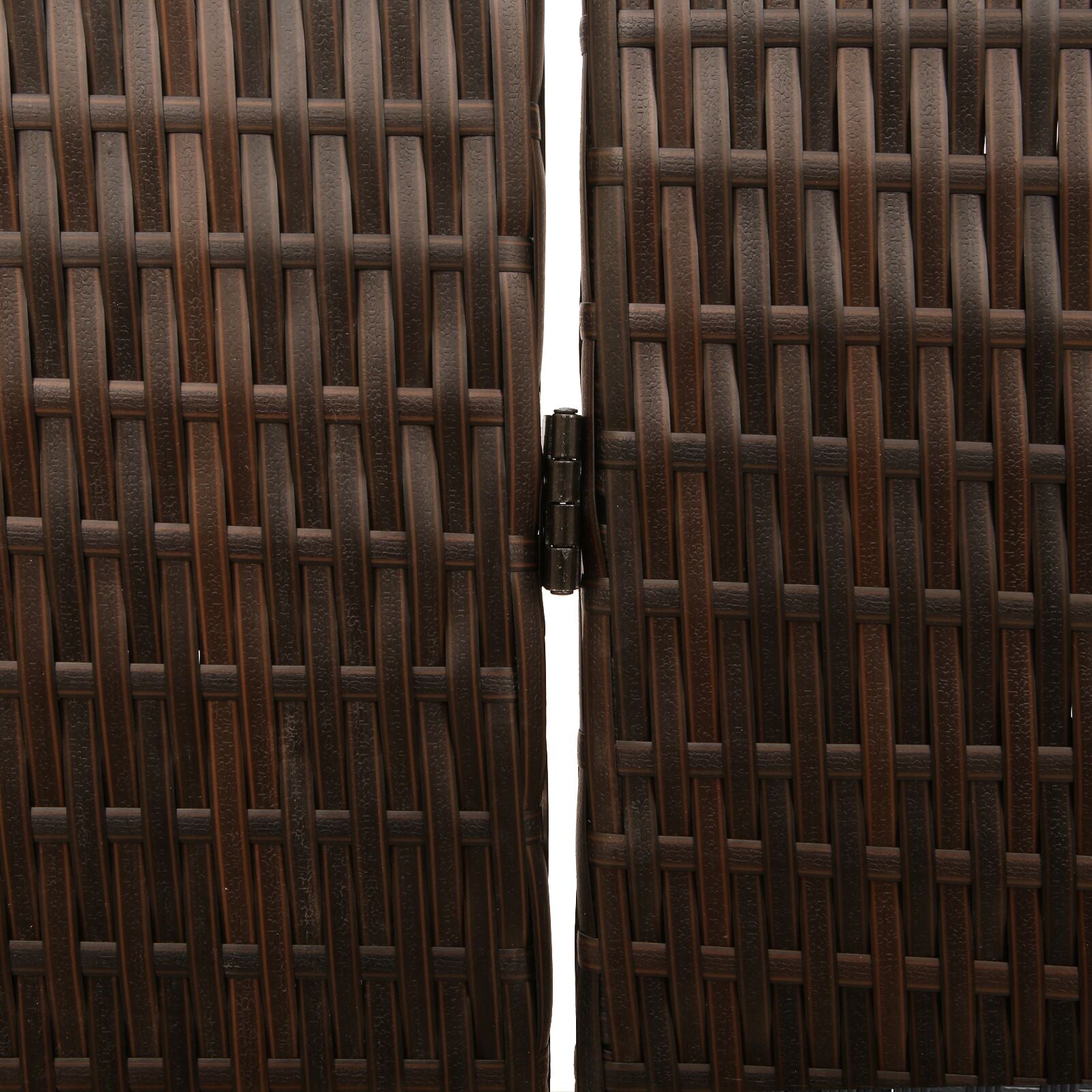Kamerscherm Vouwbaar 195X Poly Rattan 180 cm Bruin 4 panelen