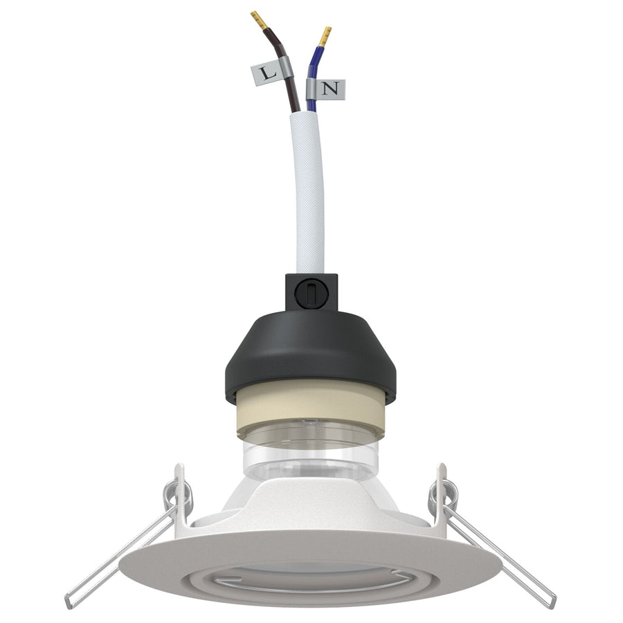 Lampen Set Van 12 Kunststof 9 Cm Inbouw Plafondlampen Wit