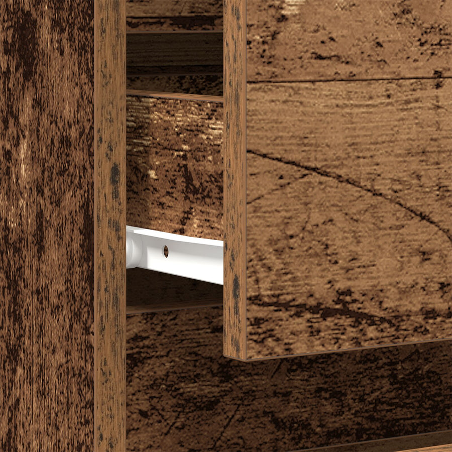 Nachttafels 2 Stuks Oud Hout 40X35X50 Cm Gelaagd Hout