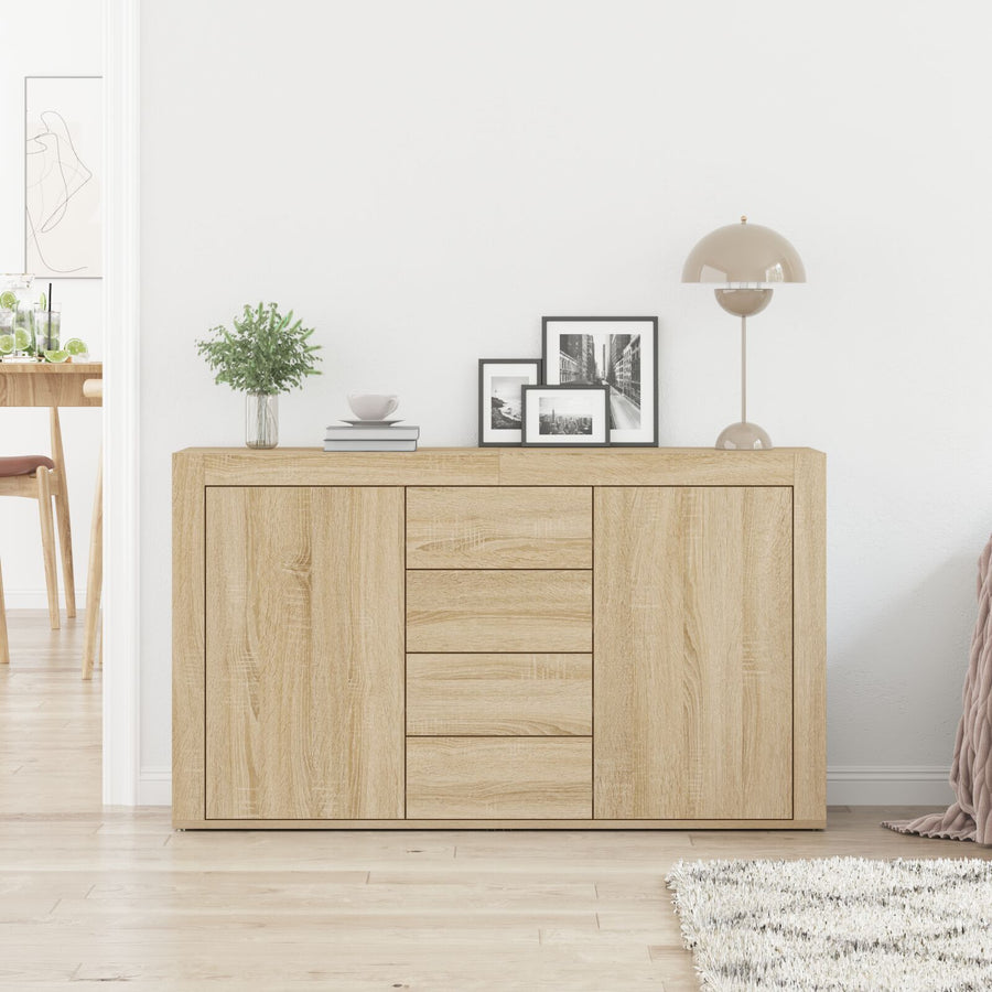 Dressoir Sonoma Eiken Bewerkt Hout 120 X 36 X 69 Cm Opslag