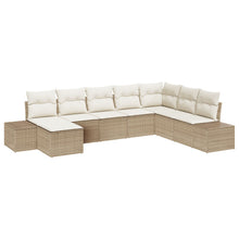 Tuin Sofa Set Set Van 8 Beige En Crèmekleurig