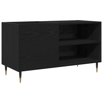 Recordkast 84,5X38X48 Cm Bewerkt Hout Zwart eiken