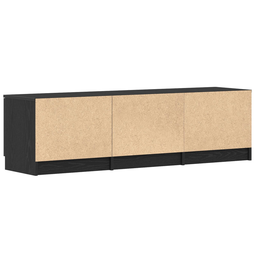 Tv-Kast - Zwart Eiken - 140X35X40 Cm - Gemaakt Van Engineered Wood