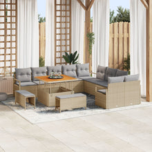 13-Delige Tuinbank Met Kussens Beige Poly Rattan Acacia, 2-Zits Tuinbank Met Opslag En Kussens Beige Poly Rattan, 3-Delige Tuin Eetset Met Kussens Beige Poly Rattan Acacia Wit